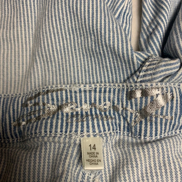 Seven7 blue/white striped shorts size 14 - Picture 4 of 10